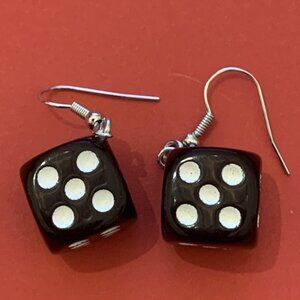 Dice Earring, Dice Jewelry, Gift Idea, Teacher Earring, Casino Earring, Luck